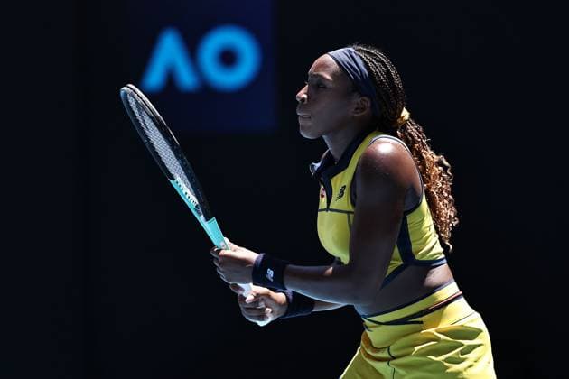 Coco Gauff, USA, during quarter finals of 2024 Australian Open in Melbourne, 23 01 2023