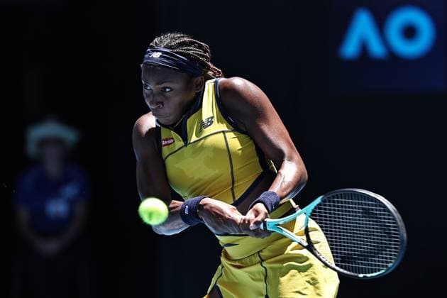 Coco Gauff, USA, during quarter finals of 2024 Australian Open in Melbourne, 23 01 2023