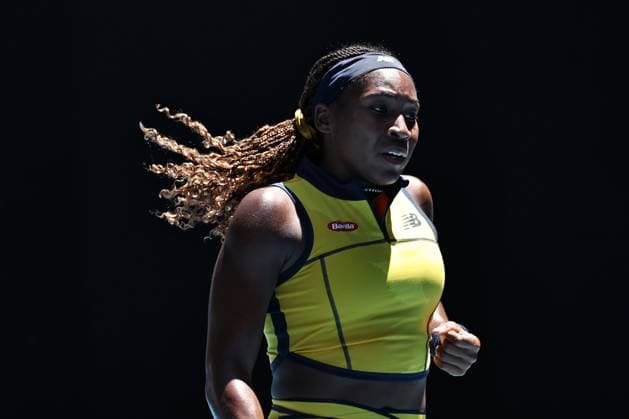 Coco Gauff, USA, during quarter finals of 2024 Australian Open in Melbourne, 23 01 2023