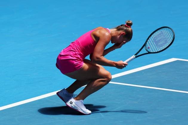 Marta Kostyuk of Ukraine in action Australian Open, Day Ten, Tennis, Melbourne Park, Melbourne, Australia - 23 Jan 2024  Copyright: xEllaxLing Shutterstockx 14312081ar