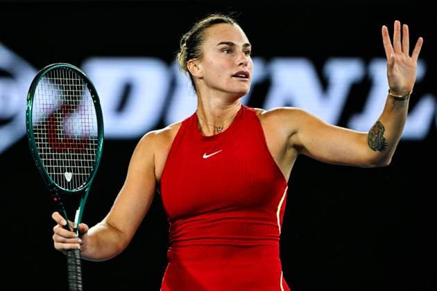 Aryna Sabalenka (BLR) during her quarter-final match Australian Open, Day Ten, Tennis, Melbourne Park, Melbourne, Australia - 23 Jan 2024  Copyright: xJamesxGourley Shutterstockx 14312084ht