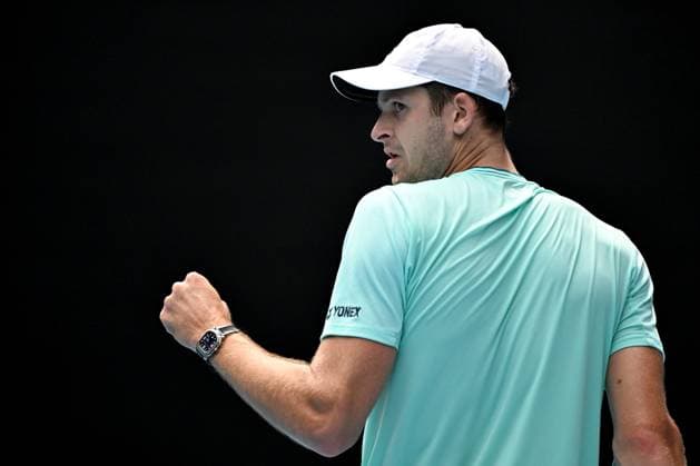 TENNIS AUSTRALIAN OPEN, Hubert Hurkacz of Poland during his Quaterfinal match against Daniil Medvedev of Russia on Day 11 of the 2024 Australian Open at Melbourne Park in Melbourne, Wednesday, January 24, 2024. ( NO ARCHIVING, EDITORIAL USE ONLY, NO USE IN BOOKS WITHOUT CONSENT MELBOURNE VICTORIA AUSTRALIA  Copyright: xJAMESxROSSx 20240124001892888319