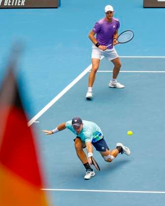 Yannick Hanfmann Dominik Koepfer, Mens Doubles, Australian Open 2024, Melbourne Park, Melbourne, Victoria, Australia Copyright: xJuergenxHasenkopfx