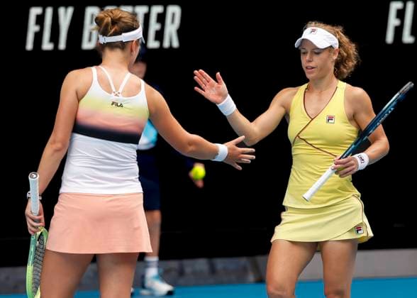 Barbora Krejcikova Laura Siegemund, Womens Doubles, Australian Open 2024, Melbourne Park, Melbourne, Victoria, Australia Copyright: xJuergenxHasenkopfx