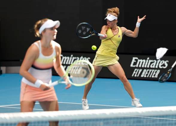 Barbora Krejcikova Laura Siegemund, Womens Doubles, Australian Open 2024, Melbourne Park, Melbourne, Victoria, Australia Copyright: xJuergenxHasenkopfx