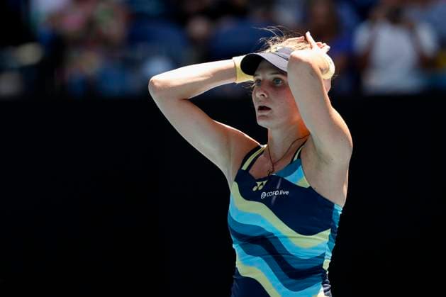 Dayana Yastremska cheers after winning, jubilation, joy, emotion, Australian Open 2024, Melbourne Park, Melbourne, Victoria, Australia Copyright: xJuergenxHasenkopfx