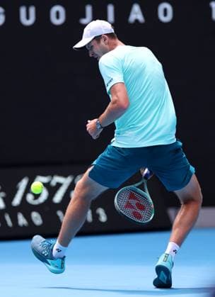 Hubert Hurkacz of Poland in action Australian Open, Day Eleven, Tennis, Melbourne Park, Melbourne, Australia - 24 Jan 2024  Copyright: xEllaxLing Shutterstockx 14312087cm