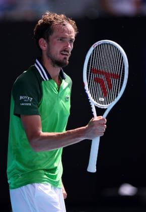 Daniil Medvedev of Russia celebrates Australian Open, Day Eleven, Tennis, Melbourne Park, Melbourne, Australia - 24 Jan 2024  Copyright: xEllaxLing Shutterstockx 14312087bu