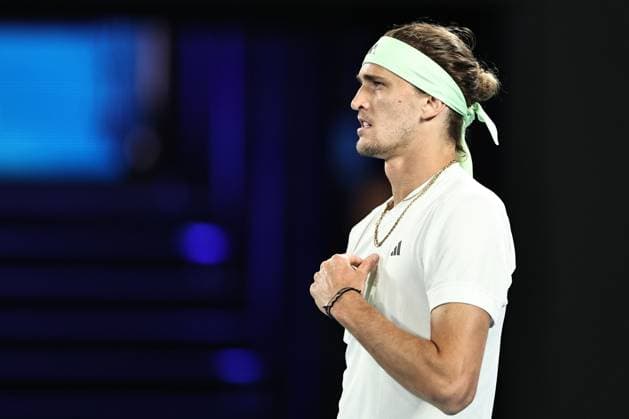 Alexander Zverev, GER, during quarter finals of 2024 Australian Open in Melbourne, 24 01 2023