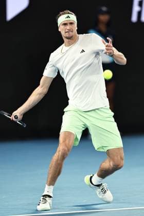 Alexander Zverev, GER, during quarter finals of 2024 Australian Open in Melbourne, 24 01 2023