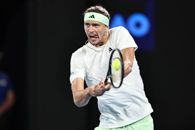 Alexander Zverev, GER, during quarter finals of 2024 Australian Open in Melbourne, 24 01 2023