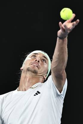Alexander Zverev, GER, during quarter finals of 2024 Australian Open in Melbourne, 24 01 2023