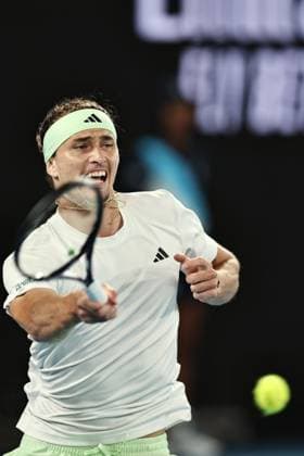Alexander Zverev, GER, during quarter finals of 2024 Australian Open in Melbourne, 24 01 2023
