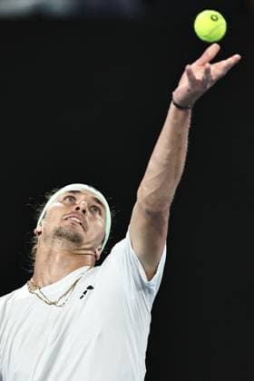 Alexander Zverev, GER, during quarter finals of 2024 Australian Open in Melbourne, 24 01 2023