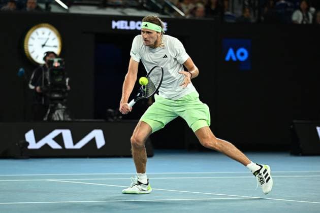 2024 Australian Open - Melbourne Alexander Zverev (GER) during his quarter final round match at the 2024 Australian Open at Melbourne Park in Melbourne, Australia, on January 24, 2024. Photo by Corinne Dubreuil ABACAPRESS.COM Melbourne Australia  Copyright: xDubreuilxCorinne ABACAx