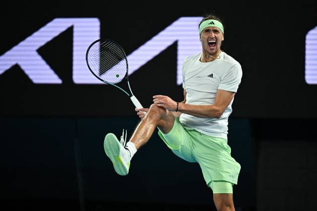 2024 Australian Open - Melbourne Alexander Zverev (GER) during his quarter final round match at the 2024 Australian Open at Melbourne Park in Melbourne, Australia, on January 24, 2024. Photo by Corinne Dubreuil ABACAPRESS.COM Melbourne Australia  Copyright: xDubreuilxCorinne ABACAx