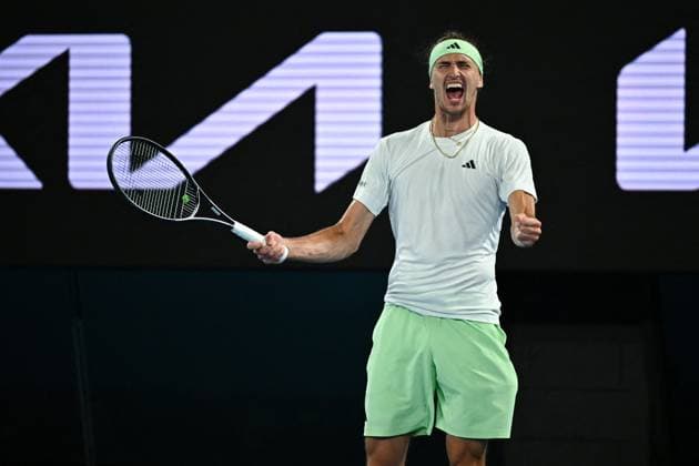 2024 Australian Open - Melbourne Alexander Zverev (GER) during his quarter final round match at the 2024 Australian Open at Melbourne Park in Melbourne, Australia, on January 24, 2024. Photo by Corinne Dubreuil ABACAPRESS.COM Melbourne Australia  Copyright: xDubreuilxCorinne ABACAx