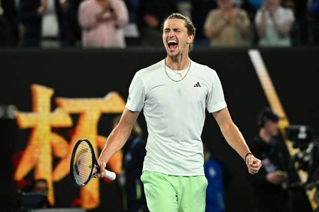 2024 Australian Open - Melbourne Alexander Zverev (GER) during his quarter final round match at the 2024 Australian Open at Melbourne Park in Melbourne, Australia, on January 24, 2024. Photo by Corinne Dubreuil ABACAPRESS.COM Melbourne Australia  Copyright: xDubreuilxCorinne ABACAx