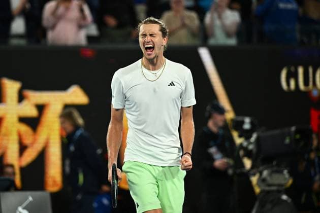 2024 Australian Open - Melbourne Alexander Zverev (GER) during his quarter final round match at the 2024 Australian Open at Melbourne Park in Melbourne, Australia, on January 24, 2024. Photo by Corinne Dubreuil ABACAPRESS.COM Melbourne Australia  Copyright: xDubreuilxCorinne ABACAx
