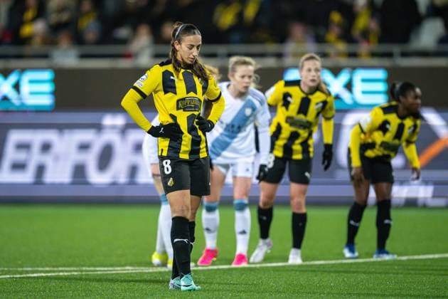 240124 Rusul Rosa Kafaji of Häcken with a penalty kick during the UEFA Women s Champions League football match between Häcken and Paris FC on January 24, 2024 in Gothenburg Photo Mathias Bergeld BILDBYRAN kod MB MB0841 fotboll football soccer fotball champions league häcken paris fc dam bbeng women kvinner womens champions league bbauto  Copyright: MATHIASxBERGELD BB240124MB049