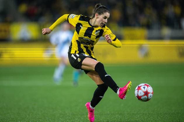 240124 Clarissa Larisey of Häcken during the UEFA Women s Champions League football match between Häcken and Paris FC on January 24, 2024 in Gothenburg Photo Mathias Bergeld BILDBYRAN kod MB MB0841 fotboll football soccer fotball champions league häcken paris fc dam bbeng women kvinner womens champions league bbauto  Copyright: MATHIASxBERGELD BB240124MB060