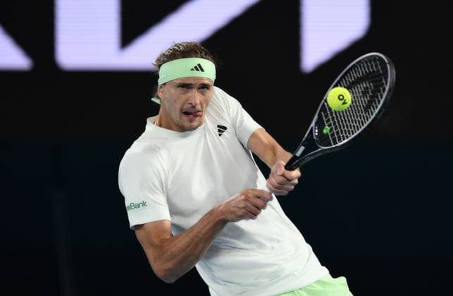 Alexander Zverev of Germany in action Australian Open, Day Eleven, Tennis, Melbourne Park, Melbourne, Australia - 24 Jan 2024  Copyright: xJamesxGourley Shutterstockx 14312088gj