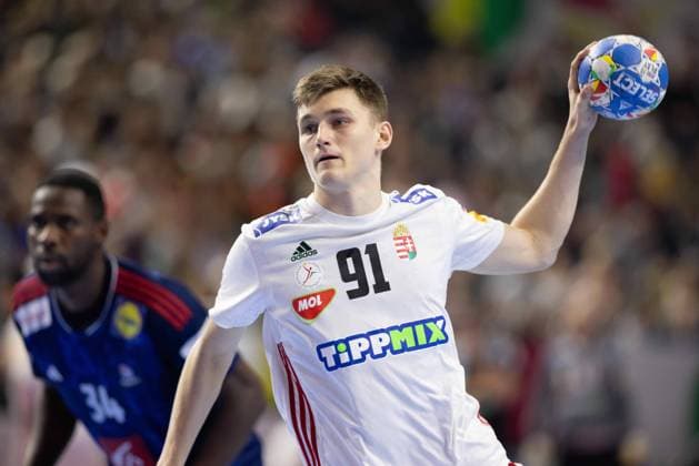 Handball I Men I Euro 2024 I Main round I Group 1 I France Hungary I 24 01 2024 Bence Imre 91, Hungary Cologne Lanxess Arena NRW Germany Copyright: xLobeca PatrickxSuephkex