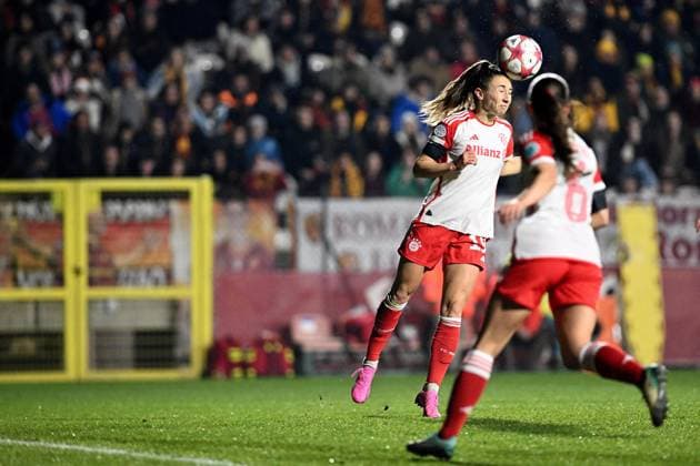UEFA Champions League Women football match - AS Roma vs FC Bayern Munchen Katharina Naschenweng of FC Bayern Munchen during the Women Champions League match between AS Roma and FC Bayern Munchen at Stadio Tre Fontane on January 24, 2024 in Rome, Italy. Rome Italy  Copyright: xIPAxSport ABACAx