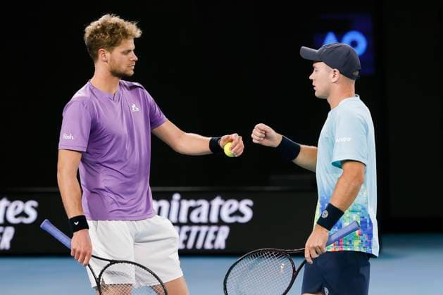 Yannick Hanfmann Dominik Koepfer, Mens Doubles, Australian Open 2023, Melbourne Park, Melbourne, Victoria, Australia Copyright: xJuergenxHasenkopfx