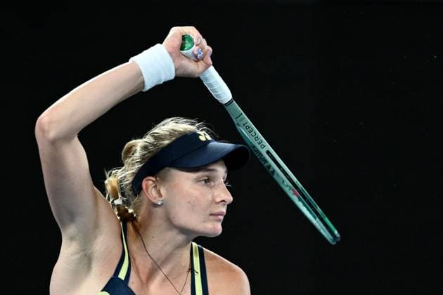 TENNIS AUSTRALIAN OPEN, Dayana Yastremska of Ukraine in action during her Women?s Singles semifinal against Qinwen Zheng of China on Day 12 of the 2024 Australian Open at Melbourne Park in Melbourne, Thursday, January 25, 2024. ( NO ARCHIVING, EDITORIAL USE ONLY, NO USE IN BOOKS WITHOUT CONSENT MELBOURNE VICTORIA AUSTRALIA  Copyright: xJOELxCARRETTx 20240125001893439727
