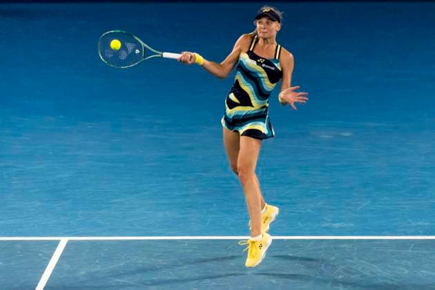 MELBOURNE, VIC - JANUARY 25: Dayana Yastremska of Ukraine in action during the semifinals of the 2024 Australian Open on January 25 2024, at Melbourne Park in Melbourne, Australia. (Photo by Jason Heidrich Icon Sportswire) TENNIS: JAN 25 Australian Open EDITORIAL USE ONLY Icon240125222