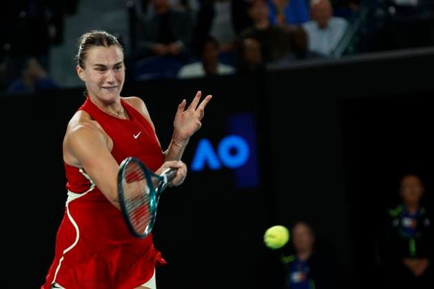 January 25, 2024, Melbourne, Victoria, Australia: Coco Gauff (USA) in action during their round semifinals match against Aryna Sabalenka on day 12 of the 2024 Australian Open at Melbourne Park on January 25, 2024 in Melbourne, Australia. Melbourne Australia - ZUMAl131 20240125_zsp_l131_014 Copyright: xCiroxDexLucax