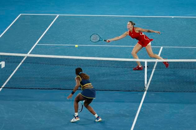 January 25, 2024, Melbourne, Victoria, Australia: Coco Gauff (USA) in action during their round semifinals match against Aryna Sabalenka on day 12 of the 2024 Australian Open at Melbourne Park on January 25, 2024 in Melbourne, Australia. Melbourne Australia - ZUMAl131 20240125_zsp_l131_017 Copyright: xCiroxDexLucax
