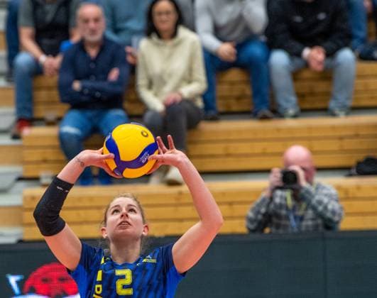 23 01 2024 Volleyball Bundesliga VfB Suhl Lotto Thüringen SSCPalmberg Schwerin Pia kästner 02 SSC Palmberg Schwerin Action Press photo Gerhard König Volleyball Bundesliga