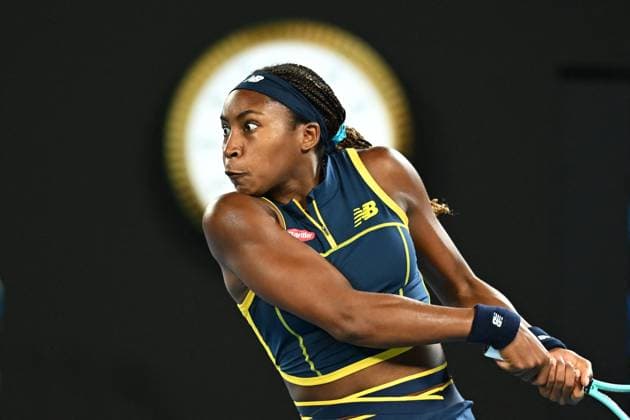 Sport Bilder des Tages 2024 Australian Open - Melbourne Coco Gauff (USA) during her semi final round match at the 2024 Australian Open at Melbourne Park in Melbourne, Australia, on January 25, 2024. Photo by Corinne Dubreuil ABACAPRESS.COM Melbourne Australia  Copyright: xDubreuilxCorinne ABACAx