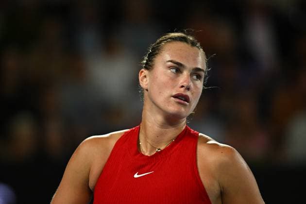 2024 Australian Open - Melbourne Arena Sabalenka (RUS) during her semi final round match at the 2024 Australian Open at Melbourne Park in Melbourne, Australia, on January 25, 2024. Photo by Corinne Dubreuil ABACAPRESS.COM Melbourne Australia  Copyright: xDubreuilxCorinne ABACAx