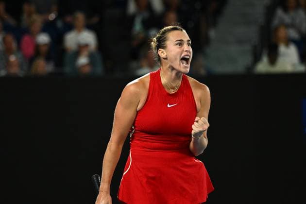 2024 Australian Open - Melbourne Arena Sabalenka (RUS) during her semi final round match at the 2024 Australian Open at Melbourne Park in Melbourne, Australia, on January 25, 2024. Photo by Corinne Dubreuil ABACAPRESS.COM Melbourne Australia  Copyright: xDubreuilxCorinne ABACAx
