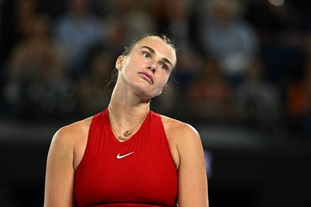 2024 Australian Open - Melbourne Arena Sabalenka (RUS) during her semi final round match at the 2024 Australian Open at Melbourne Park in Melbourne, Australia, on January 25, 2024. Photo by Corinne Dubreuil ABACAPRESS.COM Melbourne Australia  Copyright: xDubreuilxCorinne ABACAx