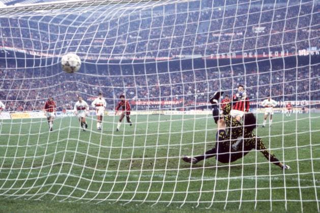 MARCO VAN BASTEN, Milan, Serie A, 1991-92, Milan vs Genoa 1-1, 20-11-1991, Gol, Goal, Rigore, Penalty SERIE A 1991-92 MILAN-GENOA 1-1