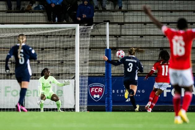 240125 Goalkeeper Angel Mukasa of FC Rosengard during the UEFA Women s Champions League football match between FC Rosengard and Benfica on January 25, 2024 in Malmö Photo Petter Arvidson BILDBYRAN kod PA PA0740 fotboll soccer fotball champions league fc rosengard benfica dam bbeng  Copyright: PETTERxARVIDSON BB240125PA182