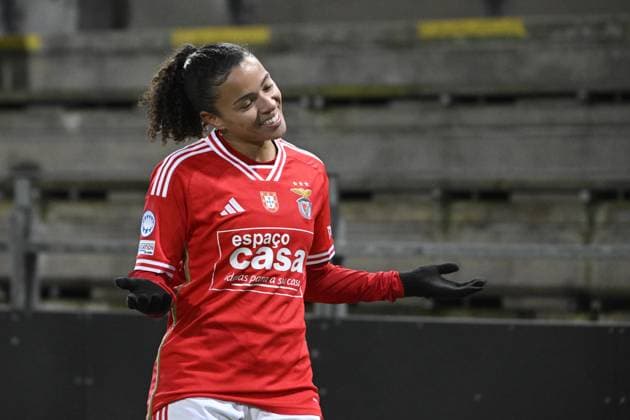 MALMÖ, SWEDEN 20240125 Benficas Marie Alidou scores 2-1 during Thursdays Champions League group stage soccer match between FC Rosengard and SL Benfica at Malmö IP MALMÖ SVERIGE x50090x  Copyright: xJohanxNilsson TTx CHAMPIONS LEAGUE ROSENGARD-BENFICA