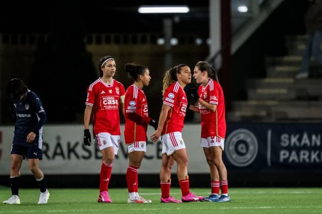 240125 Andreia Norton of Benfica looks dejected after the UEFA Womens Champions League football match between FC Rosengard and Benfica on January 25, 2024 in Malmö Photo Petter Arvidson BILDBYRAN kod PA PA0740 fotboll football soccer fotball champions league fc rosengard benfica dam bbeng depp  Copyright: PETTERxARVIDSON BB240125PA241