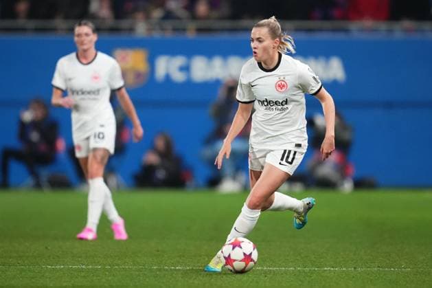 ESP: FC Barcelona, Barca Eintracht Franckfurt. UEFA Women™s Champions League match, Group A, date 5 Laura Freigang of Eintracht Frankfurt during the UEFA Women™s Champions League match, Group A, date 5, between FC Barcelona and Eintracht Franckfurt played at Johan Cruyff Stadium on January 25, 2024 in Barcelona, Spain. kpng Copyright: xBaguxBlancox xPRESSINPHOTOx PS_240125_035