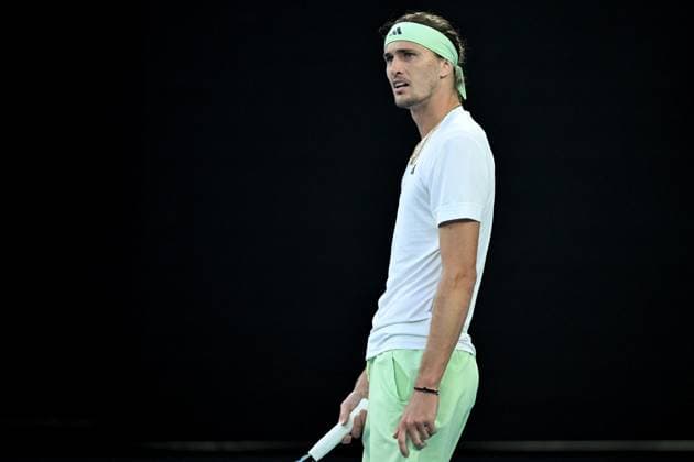 TENNIS AUSTRALIAN OPEN, Alexander Zverev of Germany during his Men?s semifinal against Daniil Medvedev of Russia on Day 13 of the 2024 Australian Open at Melbourne Park in Melbourne, Friday, January 26, 2024. ( NO ARCHIVING, EDITORIAL USE ONLY, NO USE IN BOOKS WITHOUT CONSENT MELBOURNE VICTORIA AUSTRALIA  Copyright: xJAMESxROSSx 20240126001893817878
