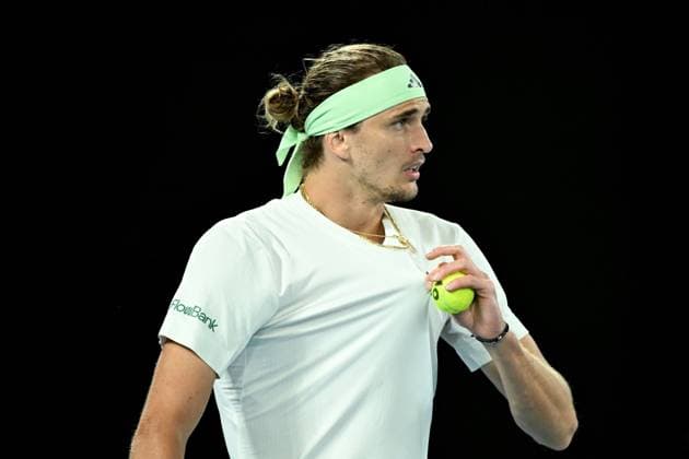 TENNIS AUSTRALIAN OPEN, Alexander Zverev of Germany during his Men?s semifinal against Daniil Medvedev of Russia on Day 13 of the 2024 Australian Open at Melbourne Park in Melbourne, Friday, January 26, 2024. ( NO ARCHIVING, EDITORIAL USE ONLY, NO USE IN BOOKS WITHOUT CONSENT MELBOURNE VICTORIA AUSTRALIA  Copyright: xJAMESxROSSx 20240126001893857824