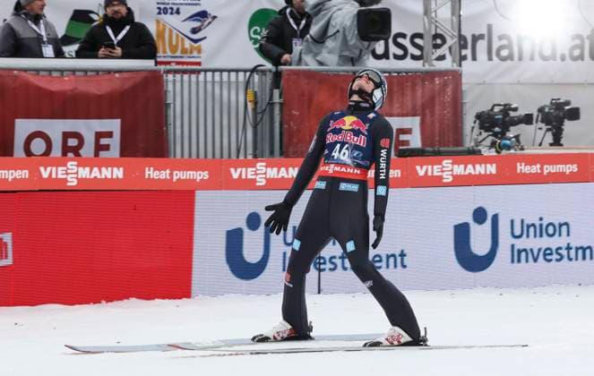 Bilder des Jahres 2024, Sport 01 Januar Sport Themen der Woche KW04 Sport Bilder des Tages SKI FLYING - FIS Ski Flying World Championship, WM, Weltmeisterschaft Bad Mitterndorf BAD MITTERNDORF,AUSTRIA,26.JAN.24 - NORDIC SKIING, Ski jumping, Skispringen, Ski, nordisch SKI FLYING - FIS Ski Flying World Championship Kulm. Image shows Andreas Wellinger (GER).  GEPAxpictures xWolfgangxGrebien