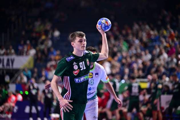 Bence Imre Hungary , Hungary vs. Slovenia, Match Place 5, European Championship, International match, Handball, 26 01 2024 Cologne North Rhine-Westphalia Germany Copyright: xkolbert-press MarcxNiemeyerx