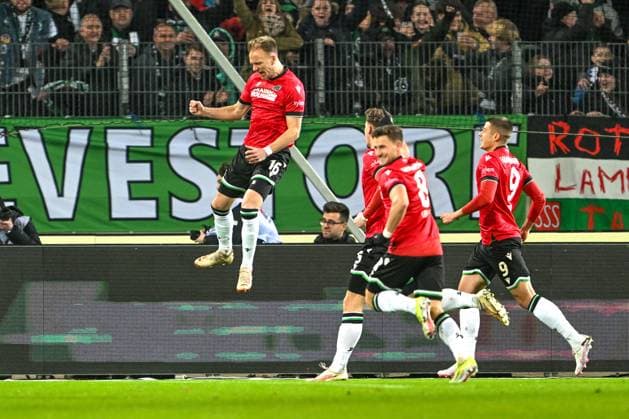 2 Bundesliga Hannover 06 1 FC Nürnberg on 26 01 2024 at HDI Arena in Hannover Goal for 0 1 Goalscorer Havard Nielsen Hannover 96 ä with the goal for 1 0 MT
