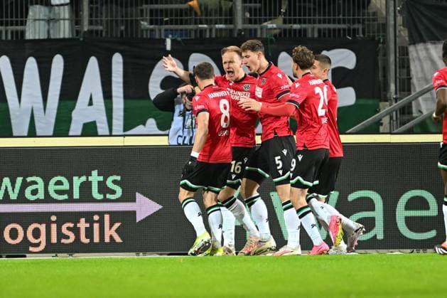 2 Bundesliga Hannover 06 1 FC Nürnberg on 26 01 2024 at HDI Arena in Hannover Goal for 0 1 Goalscorer Havard Nielsen Hannover 96 ä with the goal for 1 0 MT