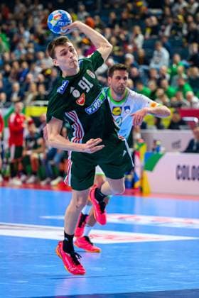 Cologne, Germany European Handball Championship 2024 Match for 5th place Hungary Slovenia Hungarys Bence Imre Cologne Lanxess Arena Germany